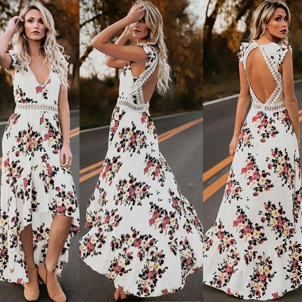 Floral High Low Dress